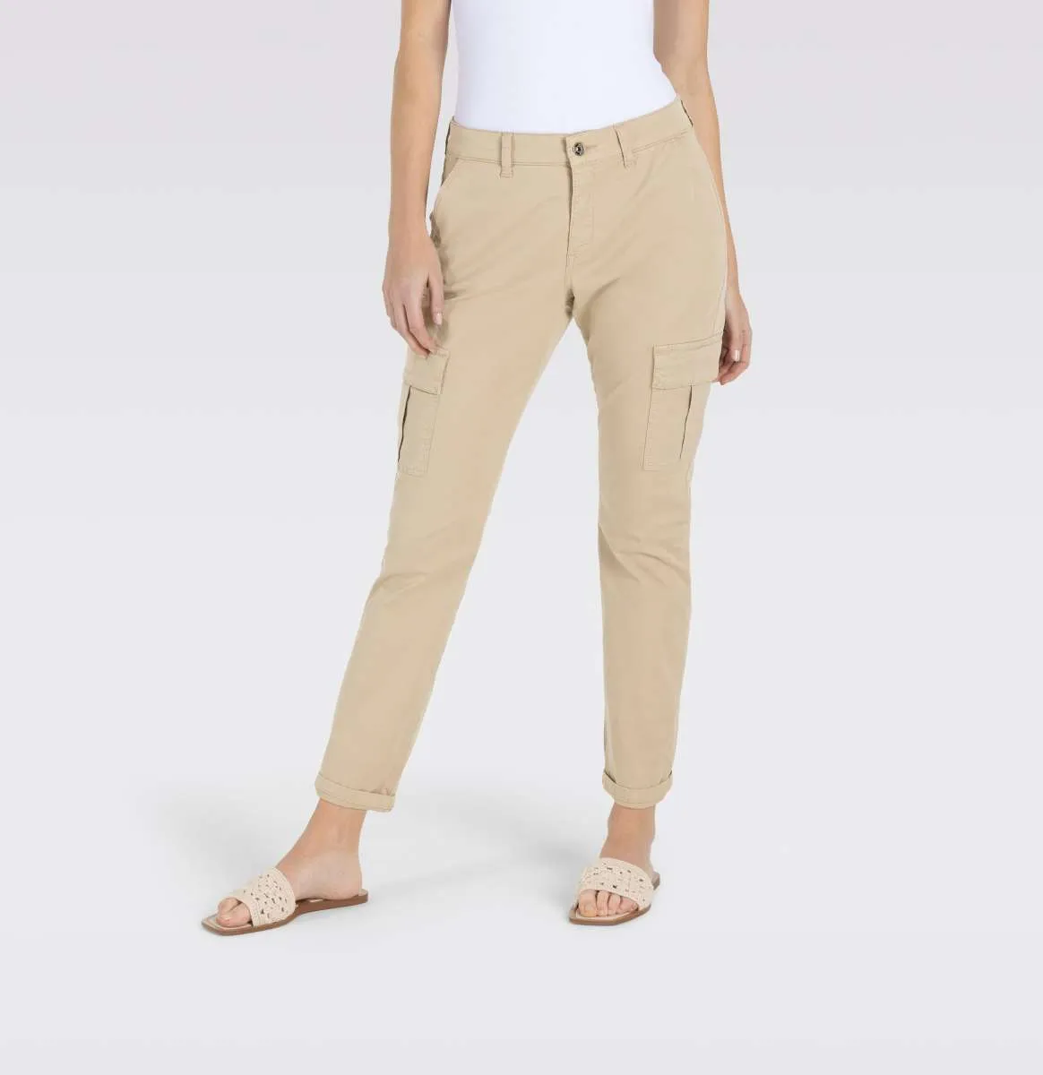 RICH CARGO Gaberdine Pants in Golden Terra