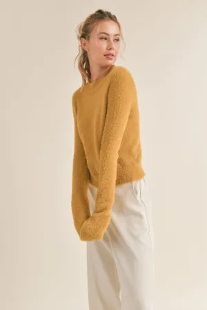 Sadie & Sage Ari Fuzzy Sweater in Golden