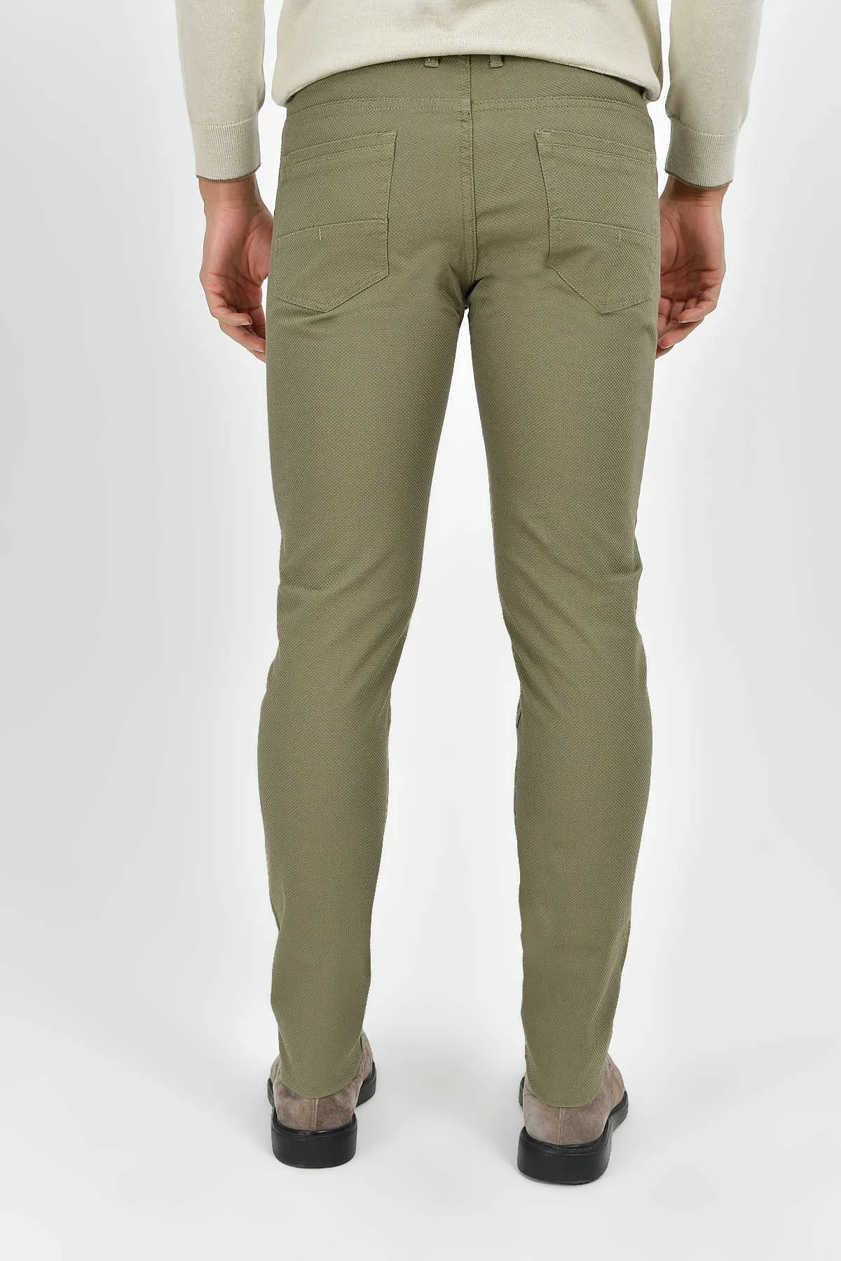 Slim Fit 5 Pocket Khaki Cotton Casual Pants