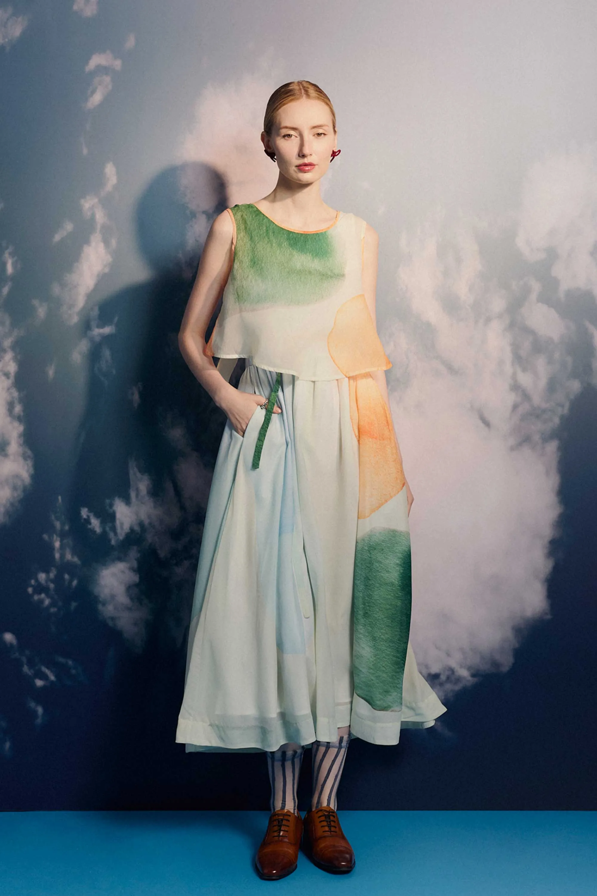 Stacked Sleeveless Sash Dress (Metamorphosis)