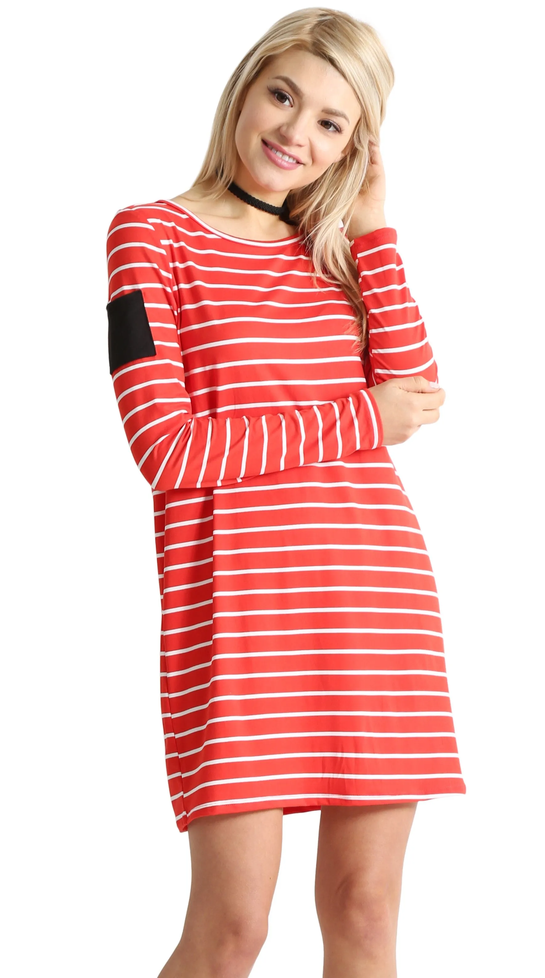 Stripe Sleeve Pocket Dress