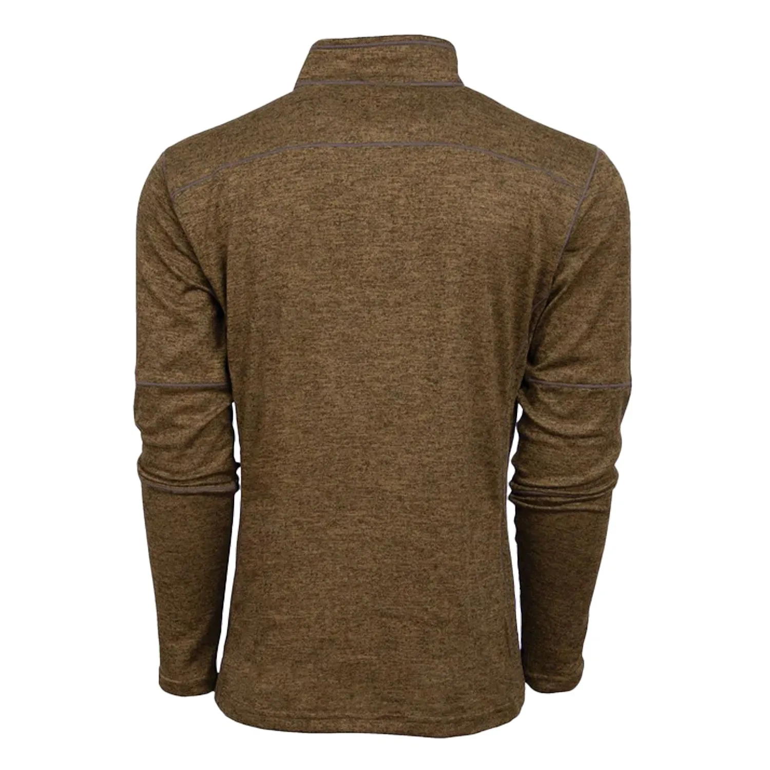 STS Ranchwear Mens Quarter Zip Chocolate Polyester Pullover Sweater