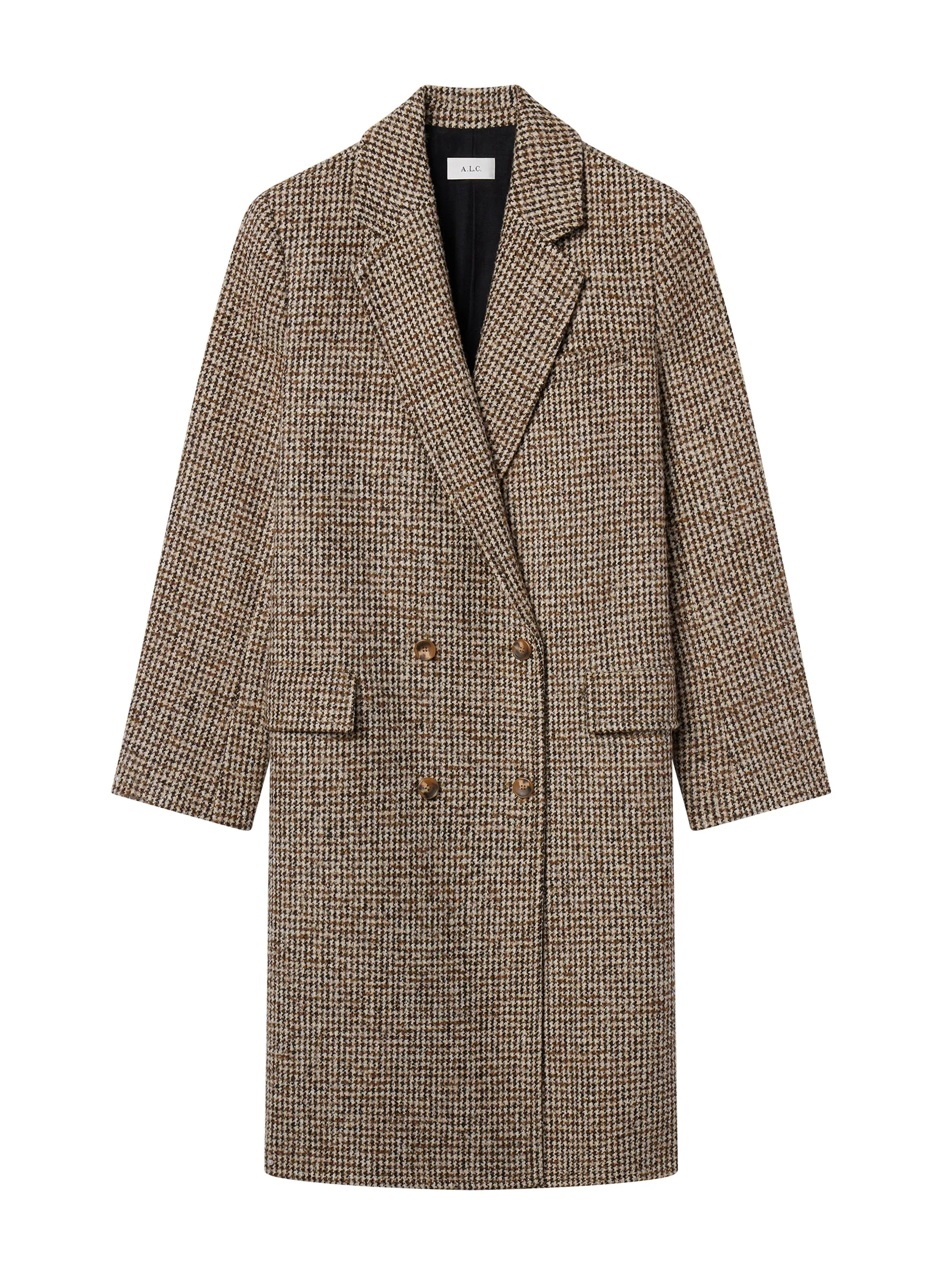 Tanner Oversized Tweed Houndstooth Coat