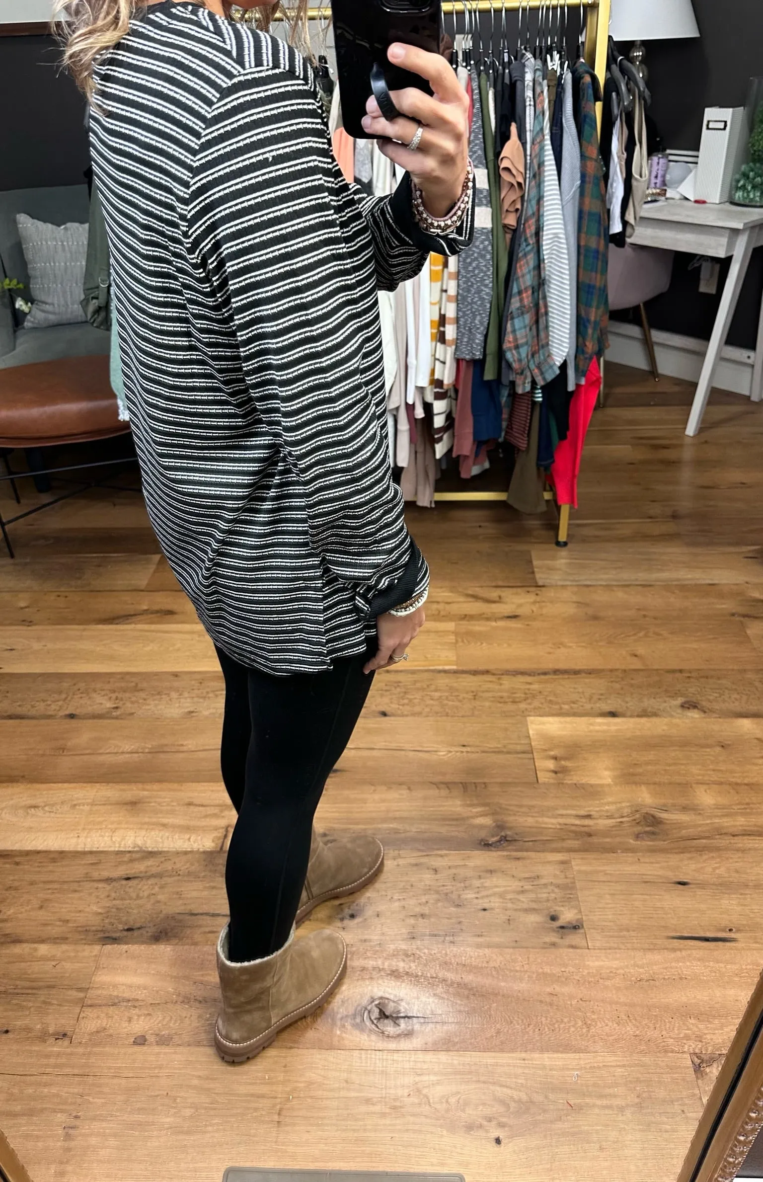 The Cara Striped Ribbed Longsleeve - Multiple Options