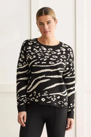 Tribal | Reversible Cotton Crew Neck Sweater | Women's