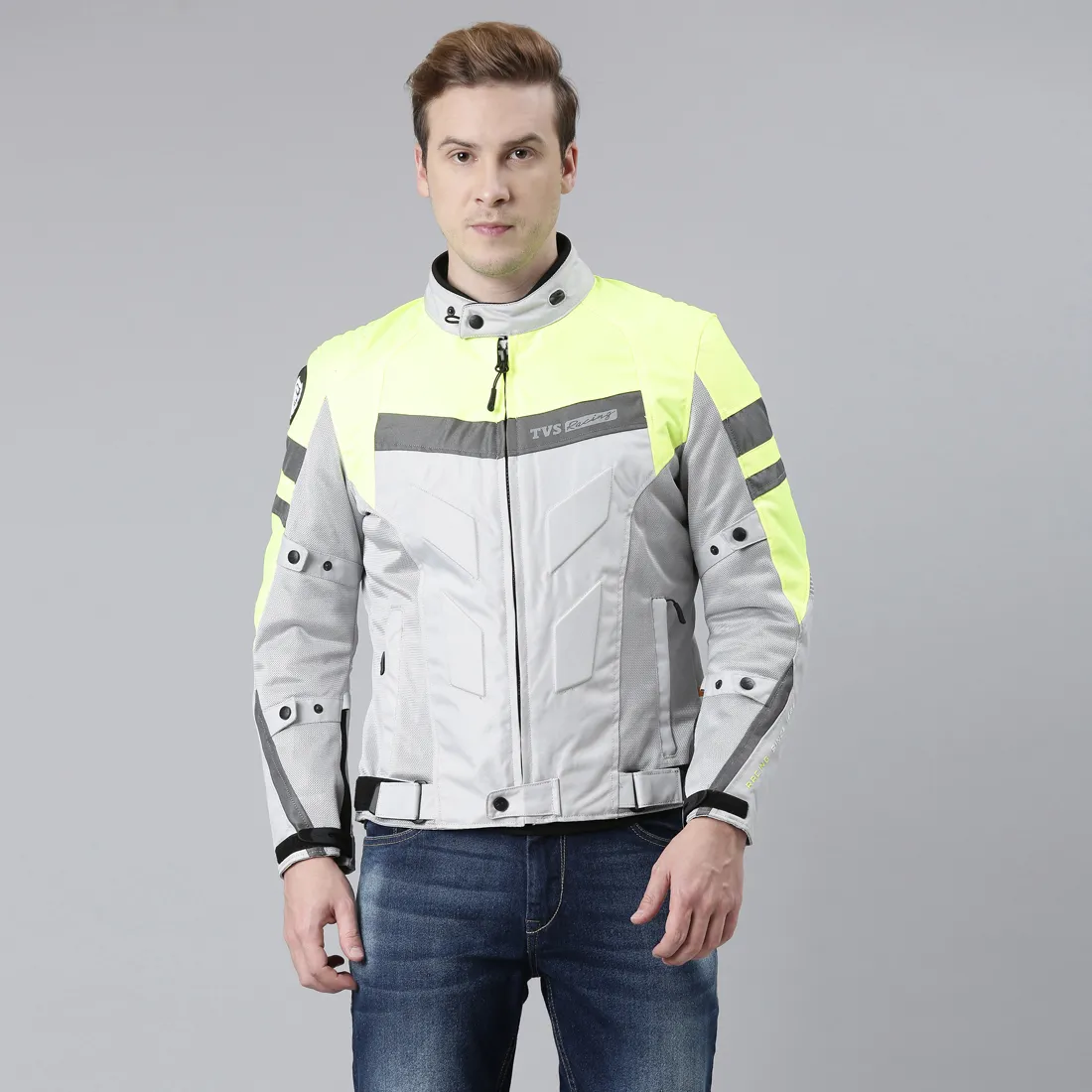 TVS Racing Aegis 3-Layer Riding Jacket for Men- All Weather Adaptability, CE Level 2 Armour Protection-Premium Bike Jackets for Bikers