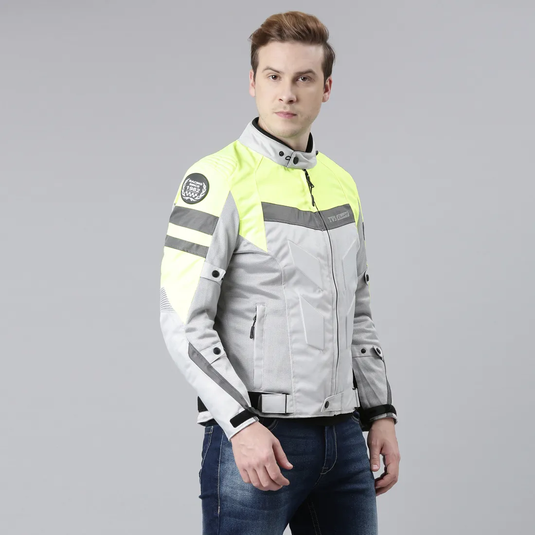 TVS Racing Aegis 3-Layer Riding Jacket for Men- All Weather Adaptability, CE Level 2 Armour Protection-Premium Bike Jackets for Bikers