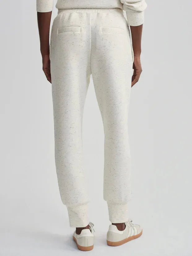 Varley The Slim Cuff Pant 27.5 - Ivory Marl Fleck