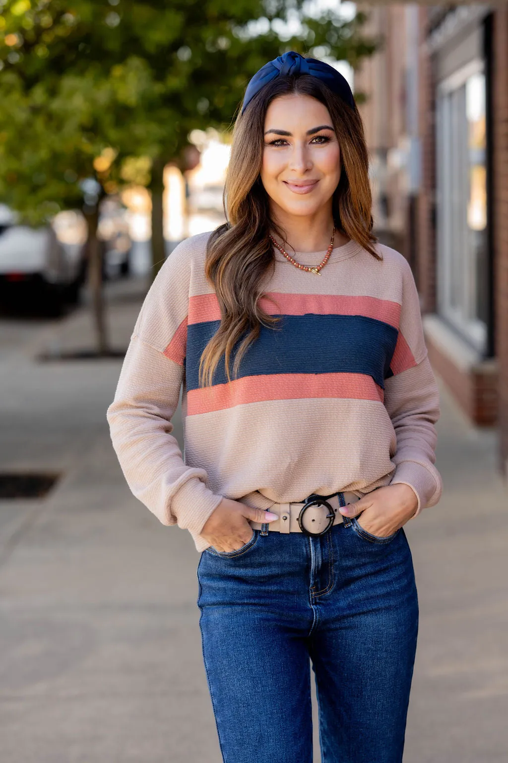 Varsity Textured Sweater