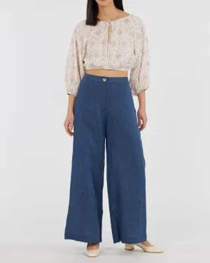 Vento Linen Pant - Ocean