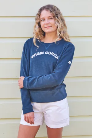 Virgin Gorda Applique Ultimate Beach Sweatshirt - Midnight Navy