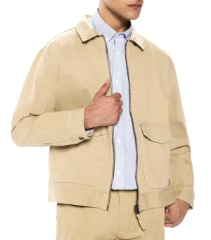 Washed Cotton Jacket Beige