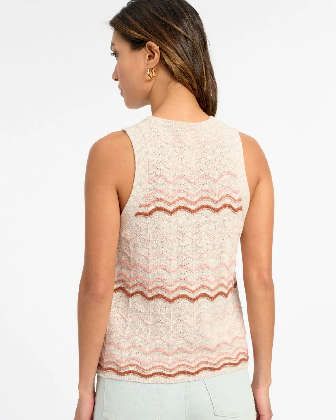 Wave Stripe Cashblend Yuma Sweater Tank