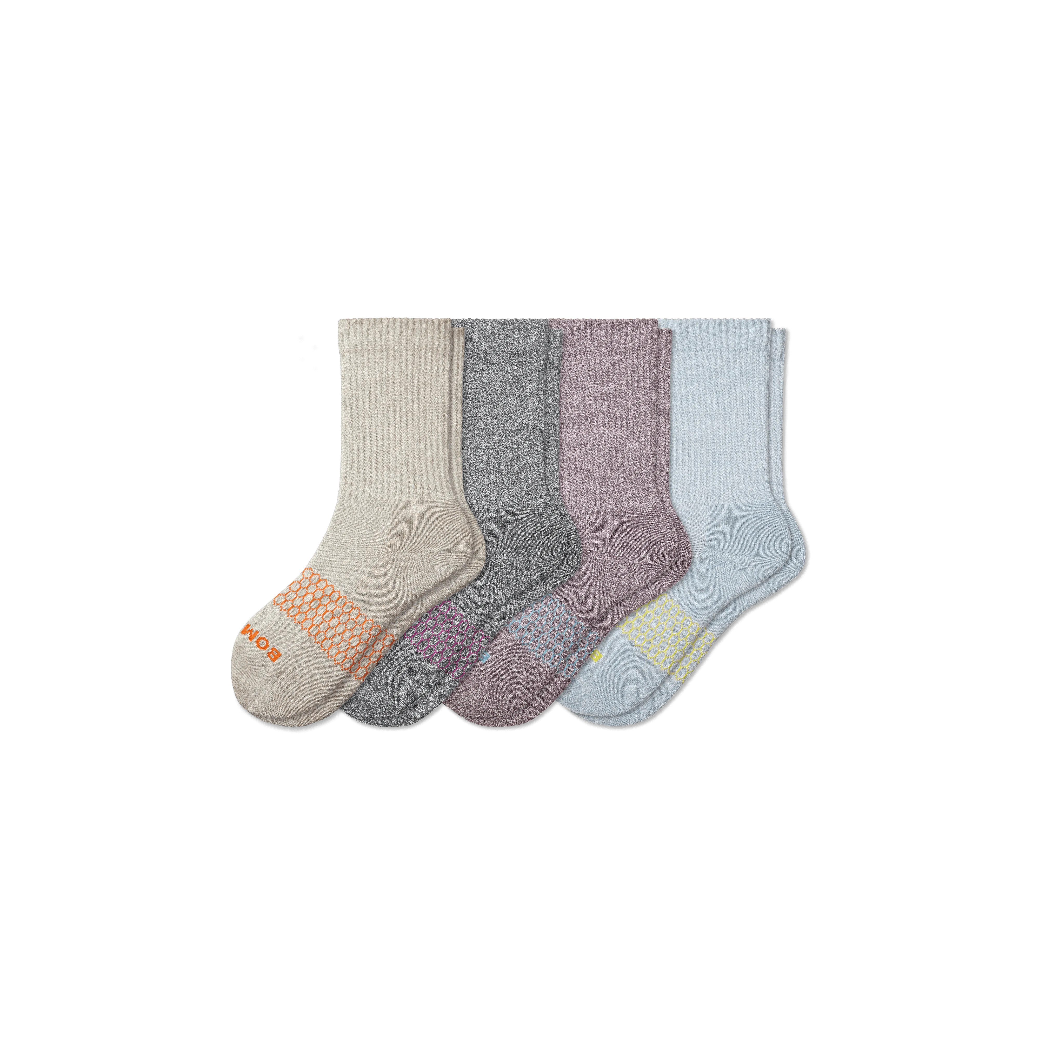 Youth Marl Calf Sock 4-Pack